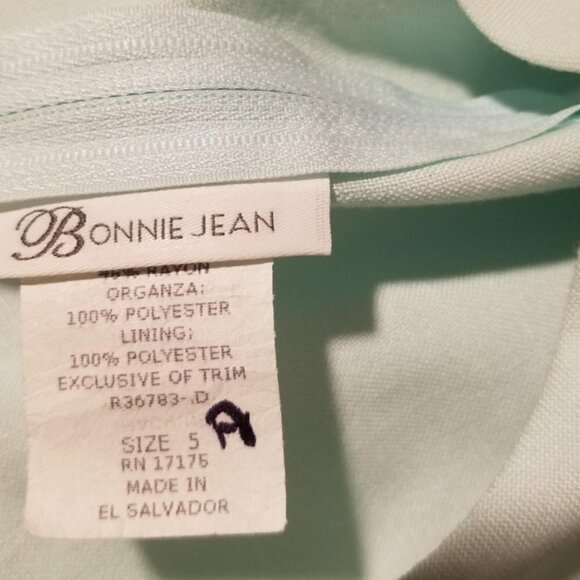 2/$20 Green Bonnie Jean Dress Size 5 - Picture 3 of 4